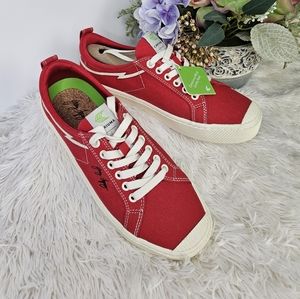 Cariuma Red Canvas Lop Top Garry Lopez Sneaker Shoes Unisex Size 10.5 men's
